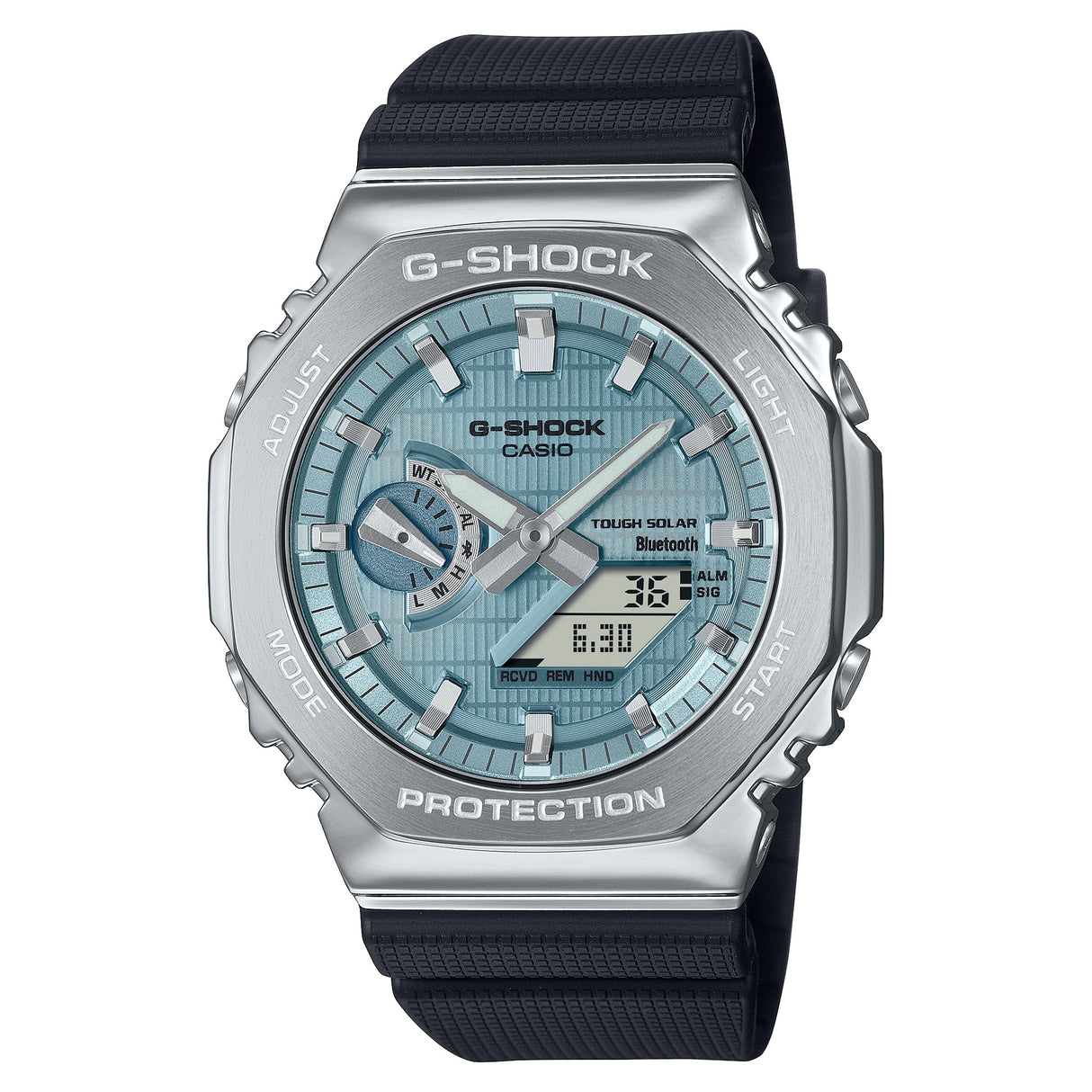 GBM-2100 Reloj G-Shock de caballero pulsera de resina doble hora