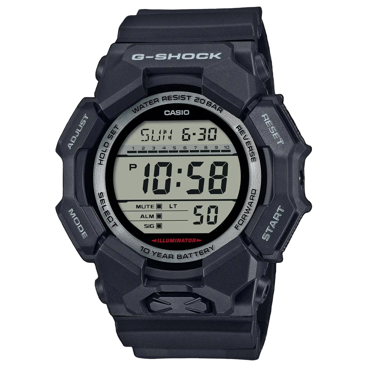 GD-010 Reloj G-Shock para caballero pulsera de Resina 10 años de batería