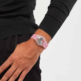 GE292 Reloj Swatch Clearly Red Striped unisex correa de resina