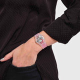 GE292 Reloj Swatch Clearly Red Striped unisex correa de resina