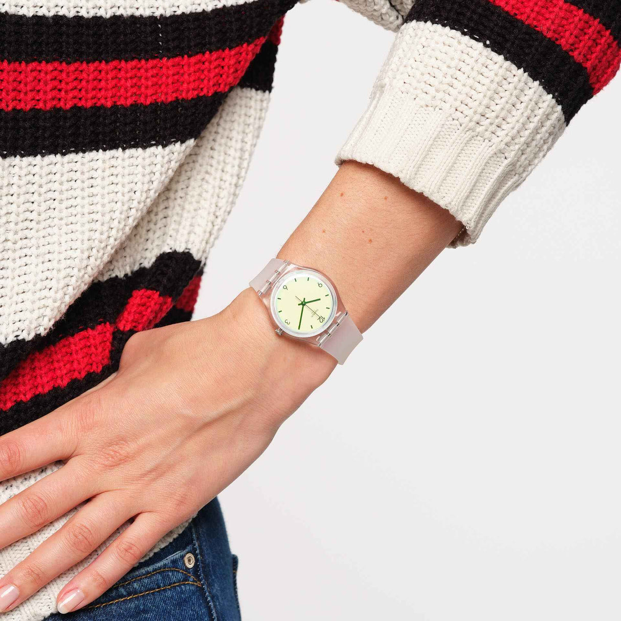 GE294 Reloj Swatch Swan Lake de dama banda de resina