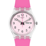 GE724 Reloj Swatch Rinse Repeat Pink de mujer correa de silicona