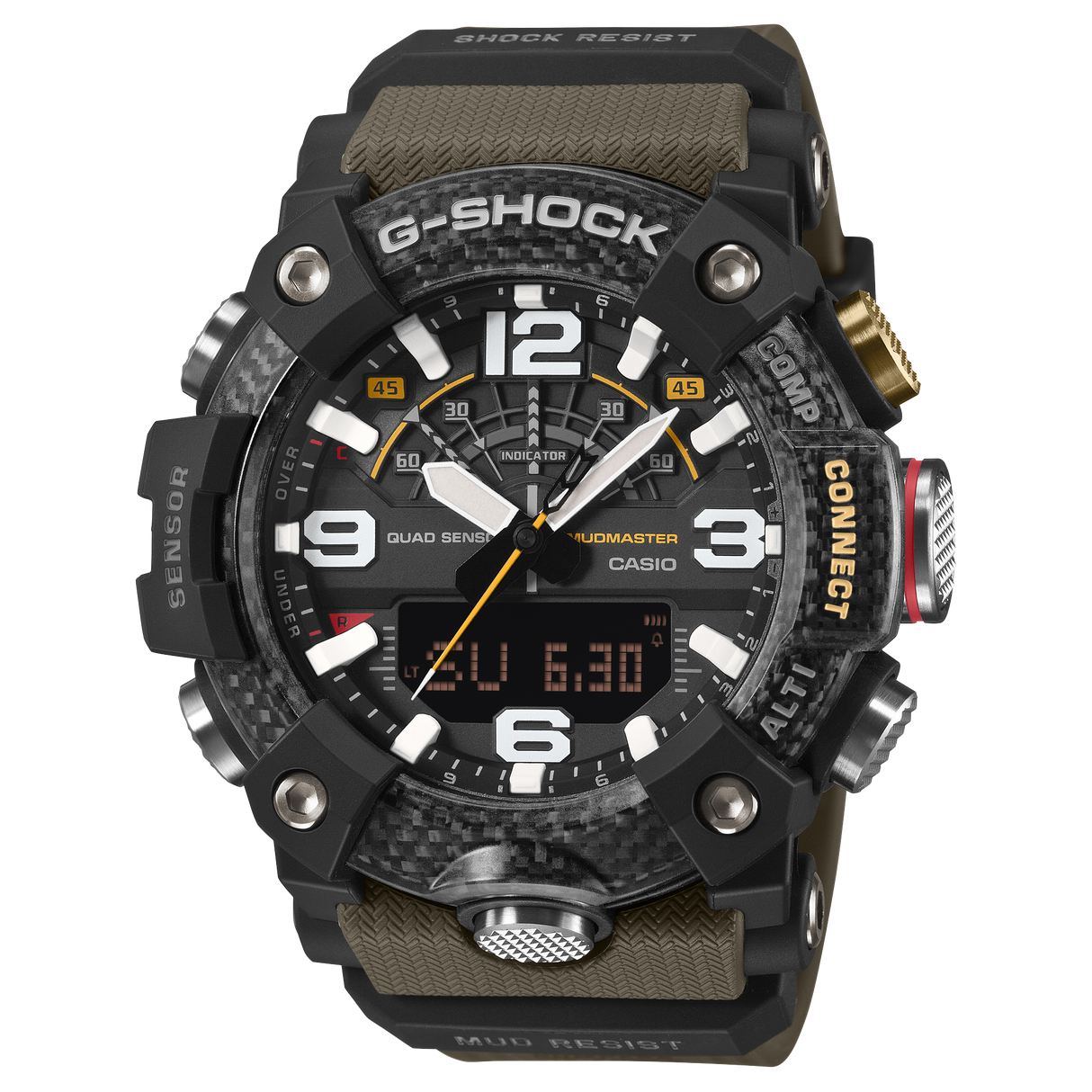 GG-B100 Reloj G-Shock Mudmaster Doble Hora para Hombre pulsera de Caucho Master of G
