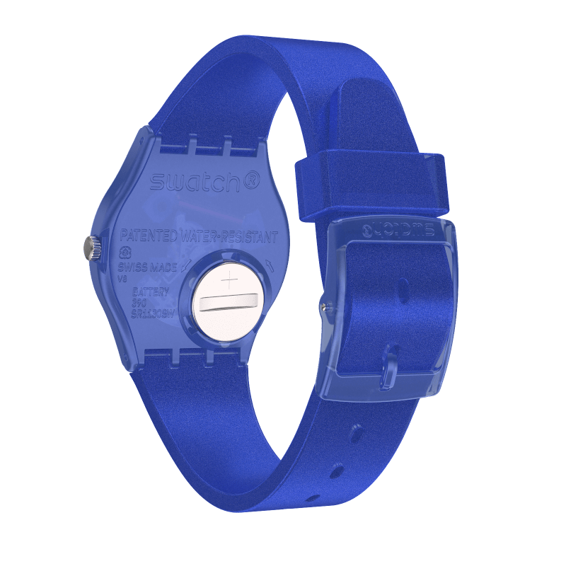 GL124 Reloj Swatch Blurry Blue de dama correa de caucho