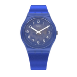 GL124 Reloj Swatch Blurry Blue de dama correa de caucho