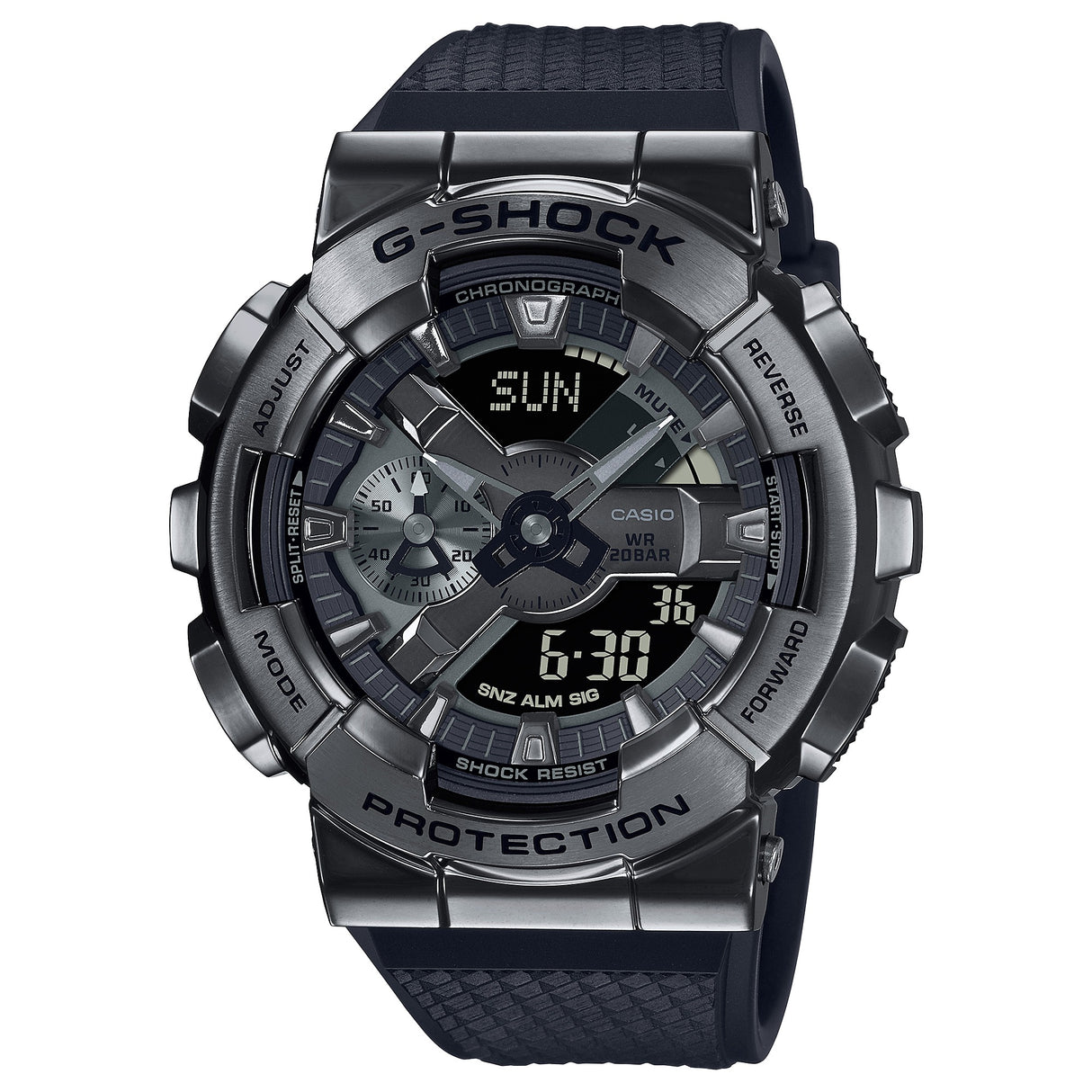 GM-110 Reloj G-Shock Pulsera de Caucho Unisex Doble hora