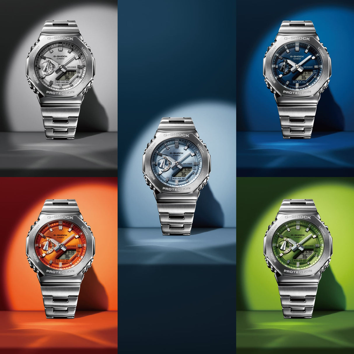 GM-2110D Reloj G-Shock para caballero pulsera de metal