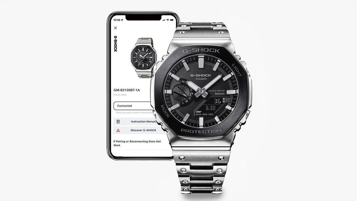 GM-B2100 Reloj G-Shock de hombre correa de metal bluetooth