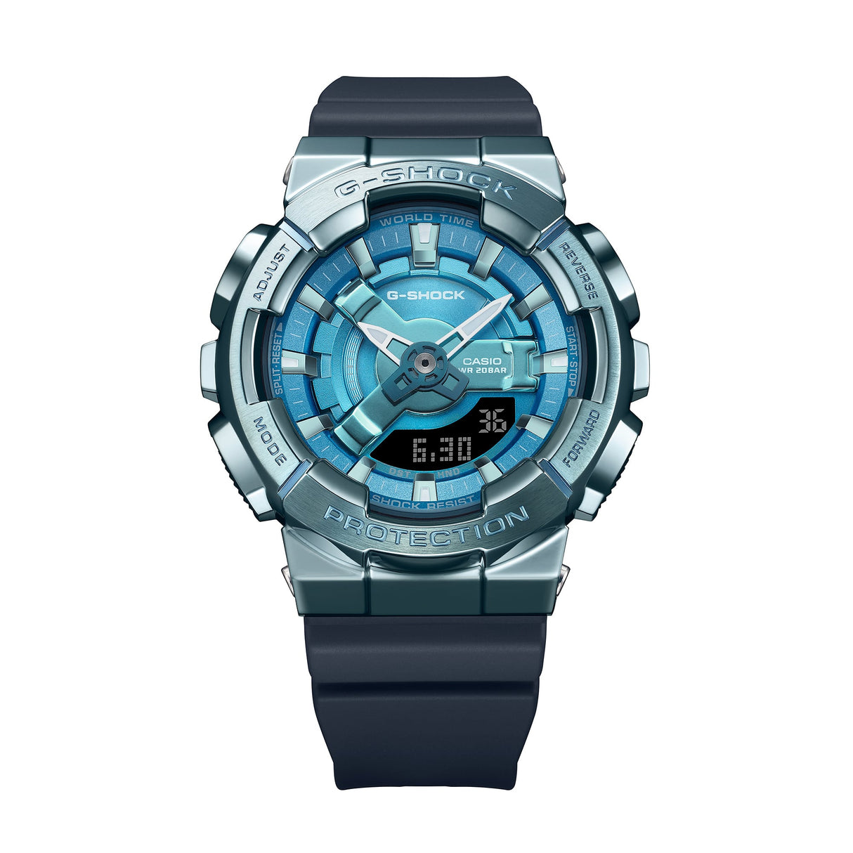 GM-S110 Reloj G-Shock Pulsera de Caucho Unisex Doble hora