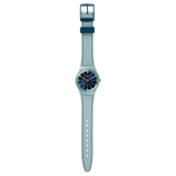 GM184 Reloj Swatch Blue Stitches de dama correa de piel