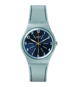 GM184 Reloj Swatch Blue Stitches de dama correa de piel