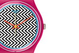 GP142 Reloj Swatch Pink Fuzz de dama pulsera de caucho