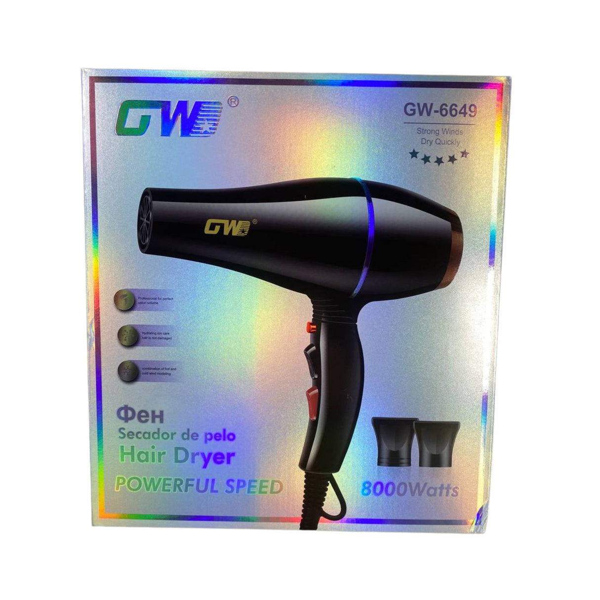 GW-6649 Secadora de cabello 8000 wats GW
