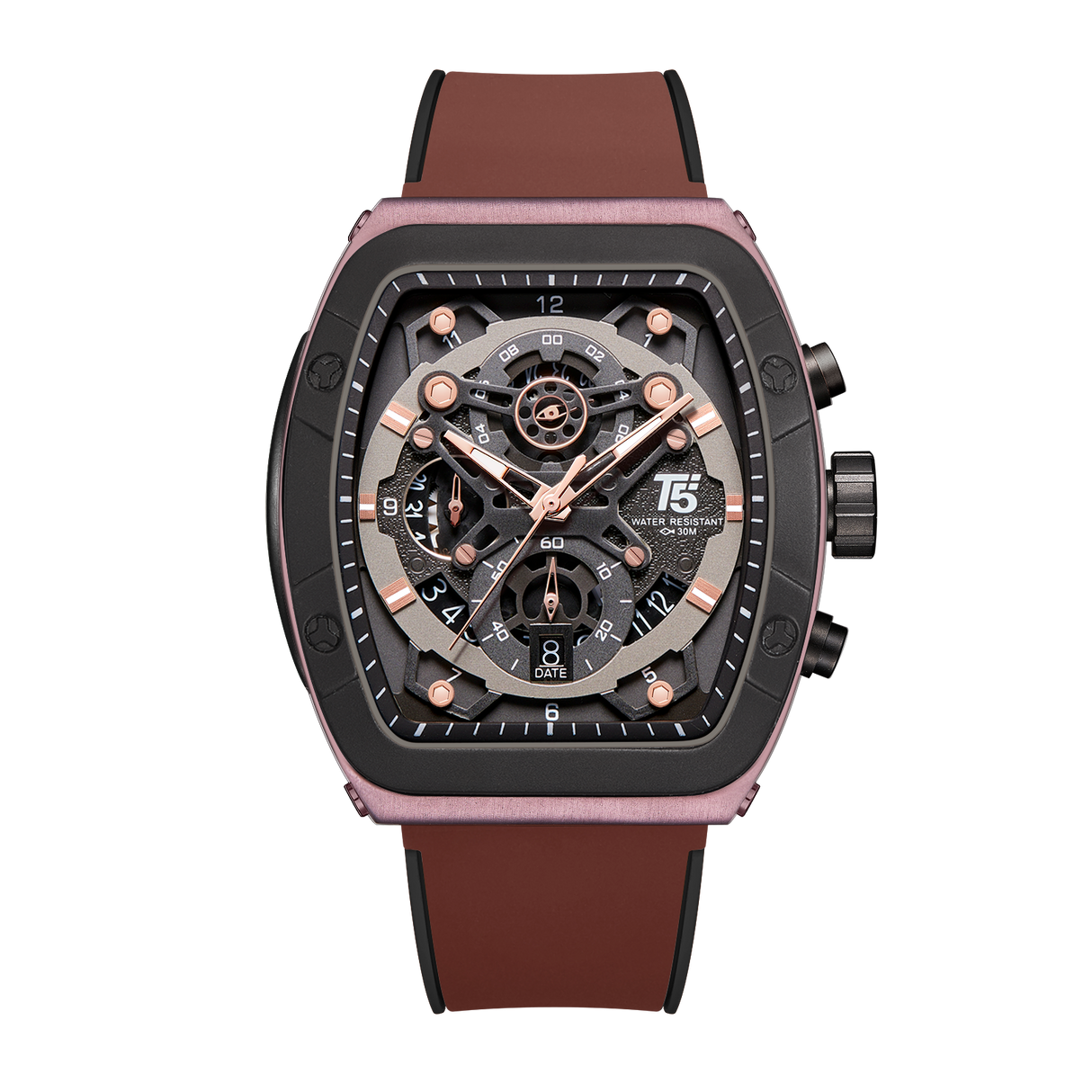 H3857G T5 Reloj para Caballero Pulsera de Goma Análogo