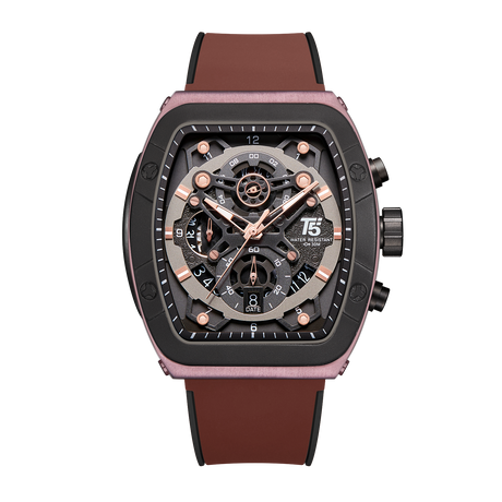 H3857G T5 Reloj para Caballero Pulsera de Goma Análogo