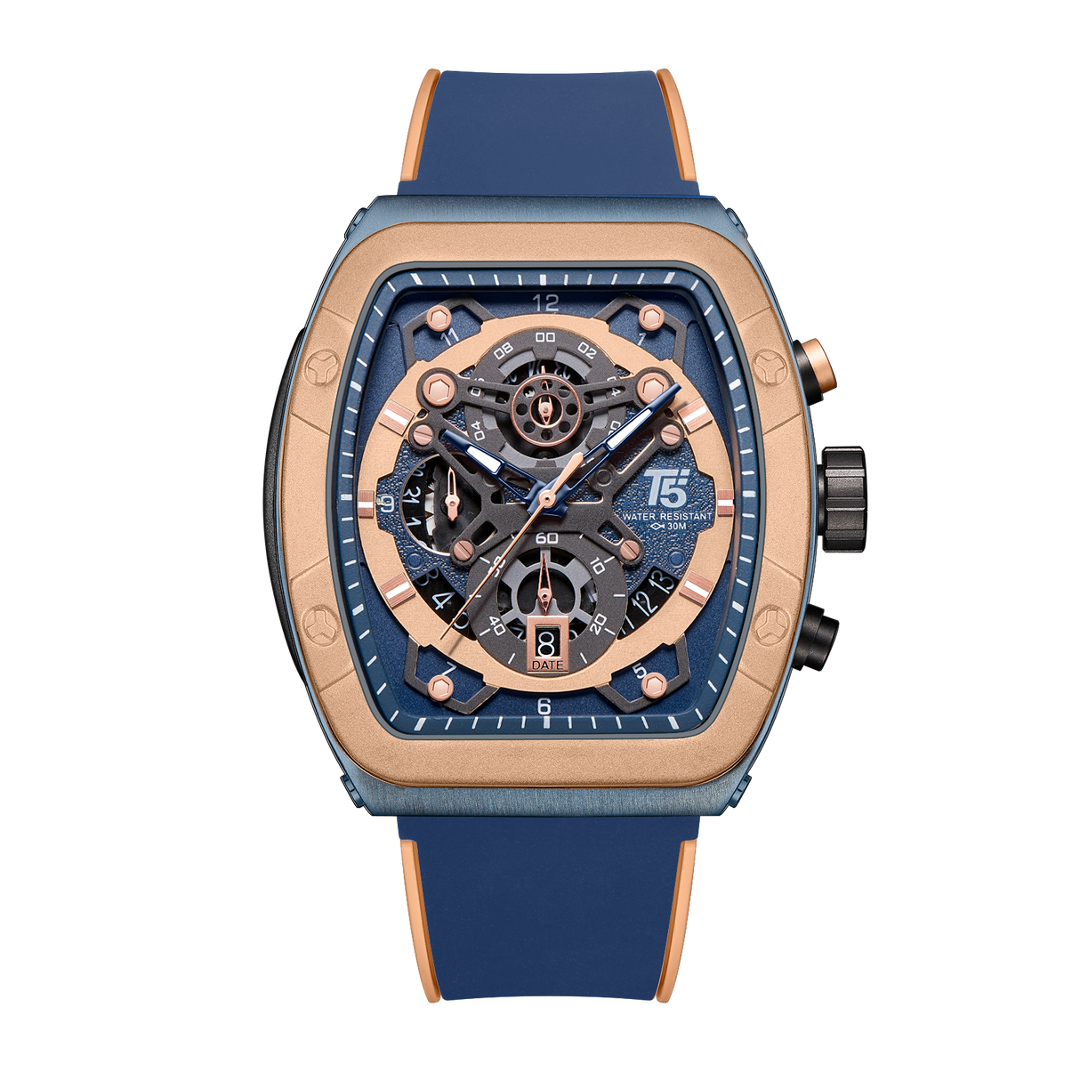 H3857G T5 Reloj para Caballero Pulsera de Goma Análogo