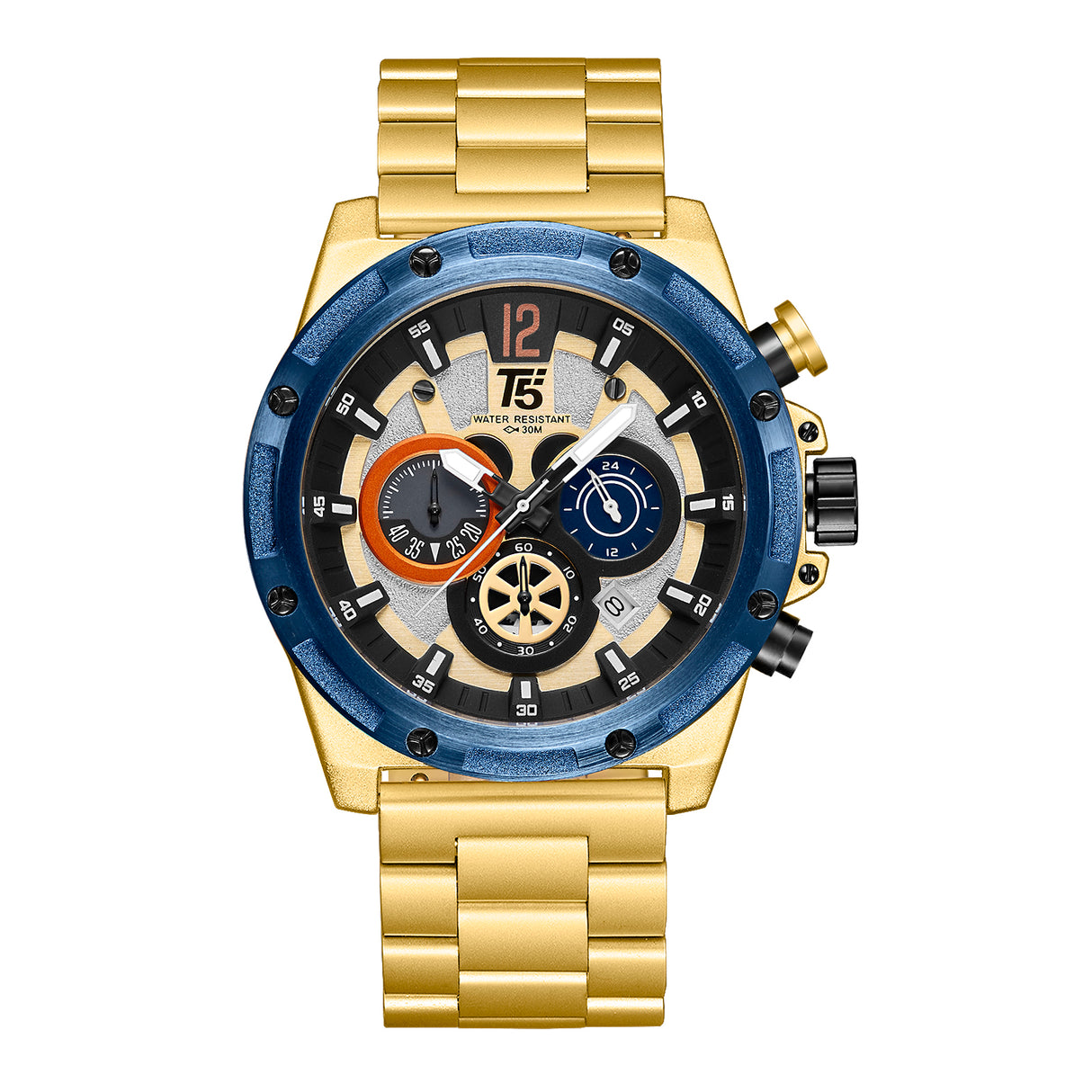 H3867G Reloj T5 para Hombre Análogo Pulsera de Metal