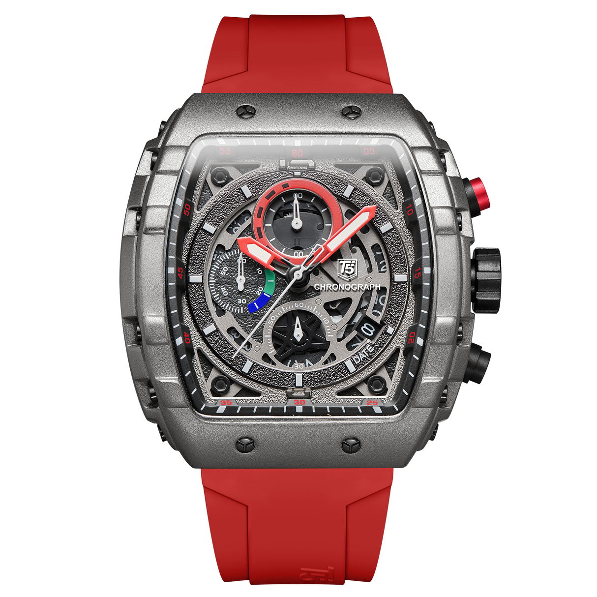 H3905G Reloj T5 para hombre pulsera de caucho