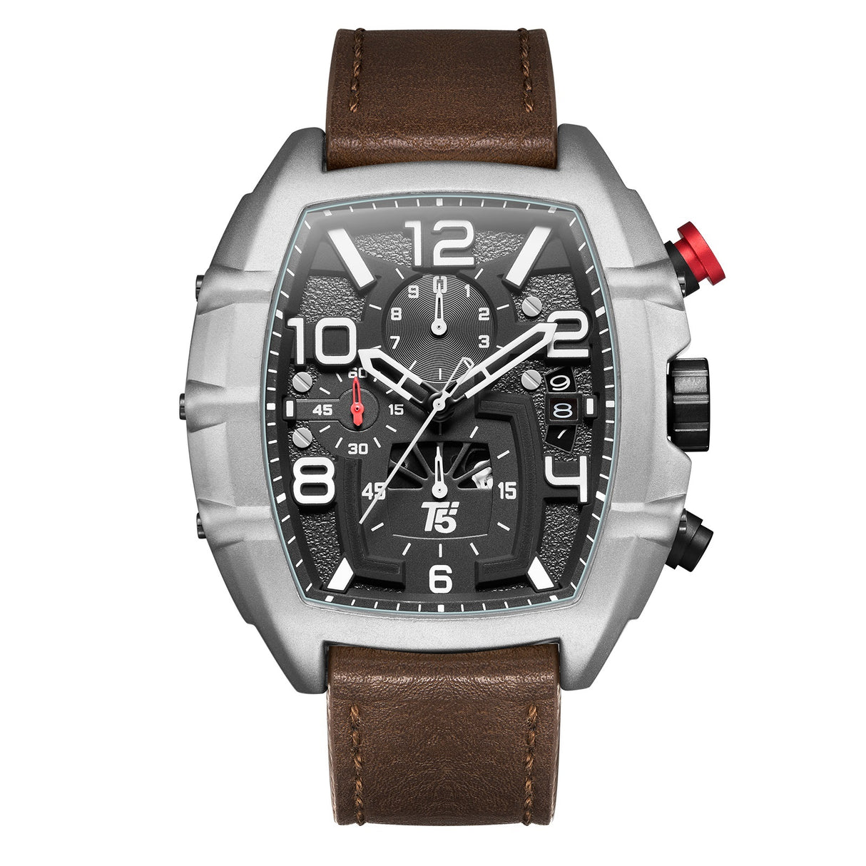 H3953G Reloj T5 para hombre pulsera de cuero