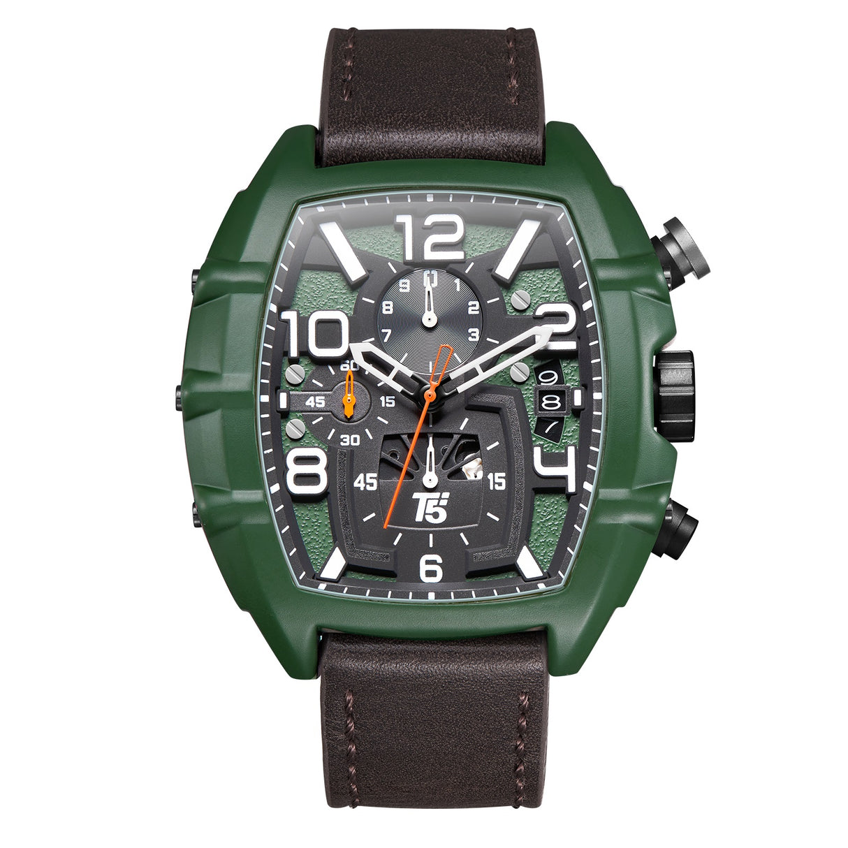 H3953G Reloj T5 para hombre pulsera de cuero