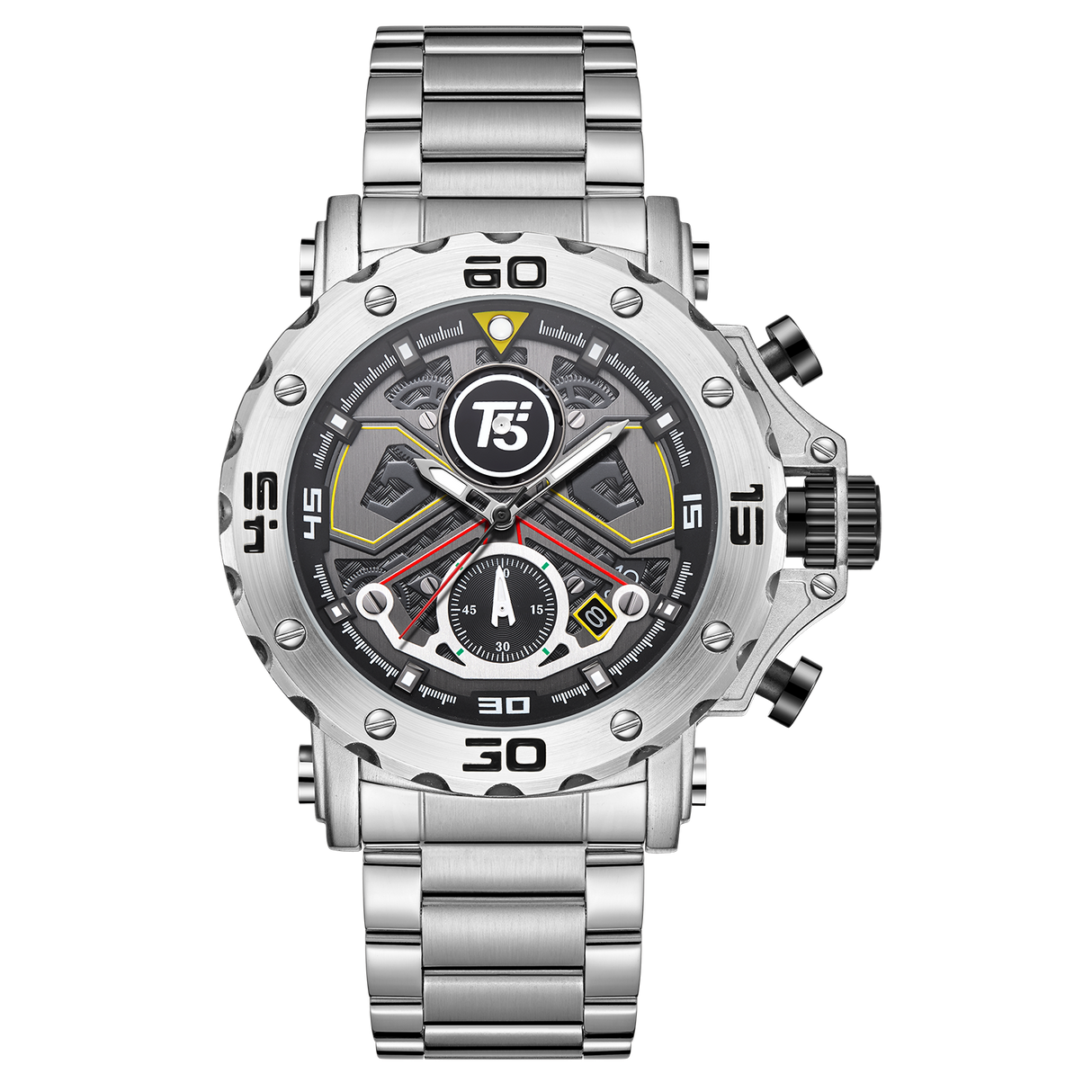 H3954G T5 Reloj para Hombre Pulsera de Metal Análogo