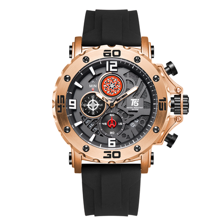 H3956G T5 Reloj para Hombre Pulsera de Caucho Análogo