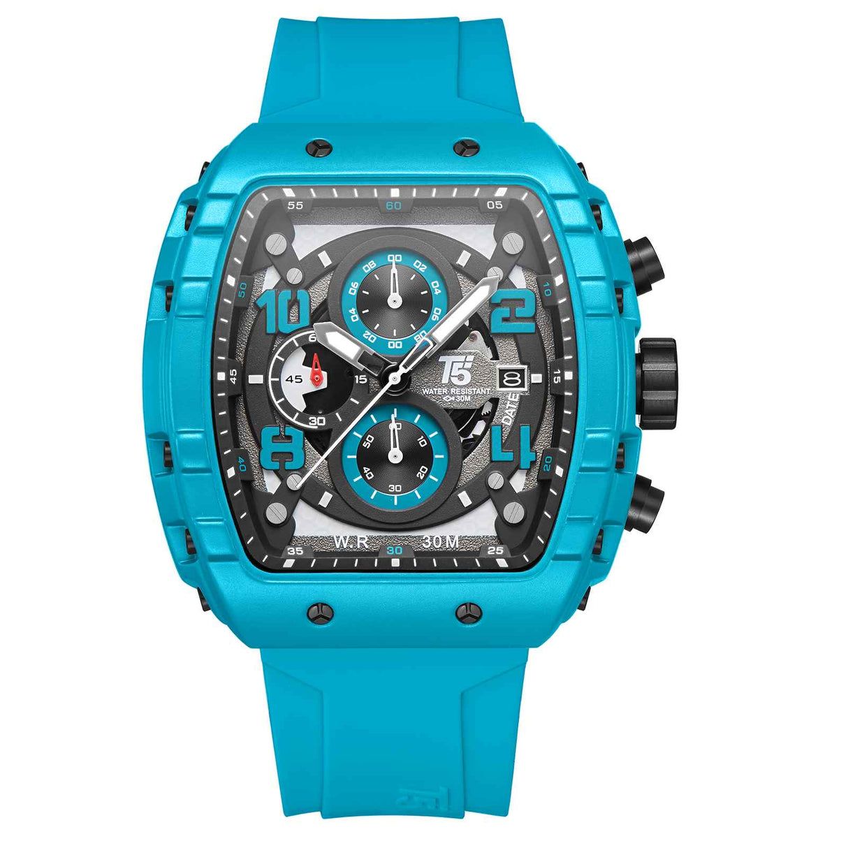 H3984G Reloj T5 para hombre pulsera de caucho