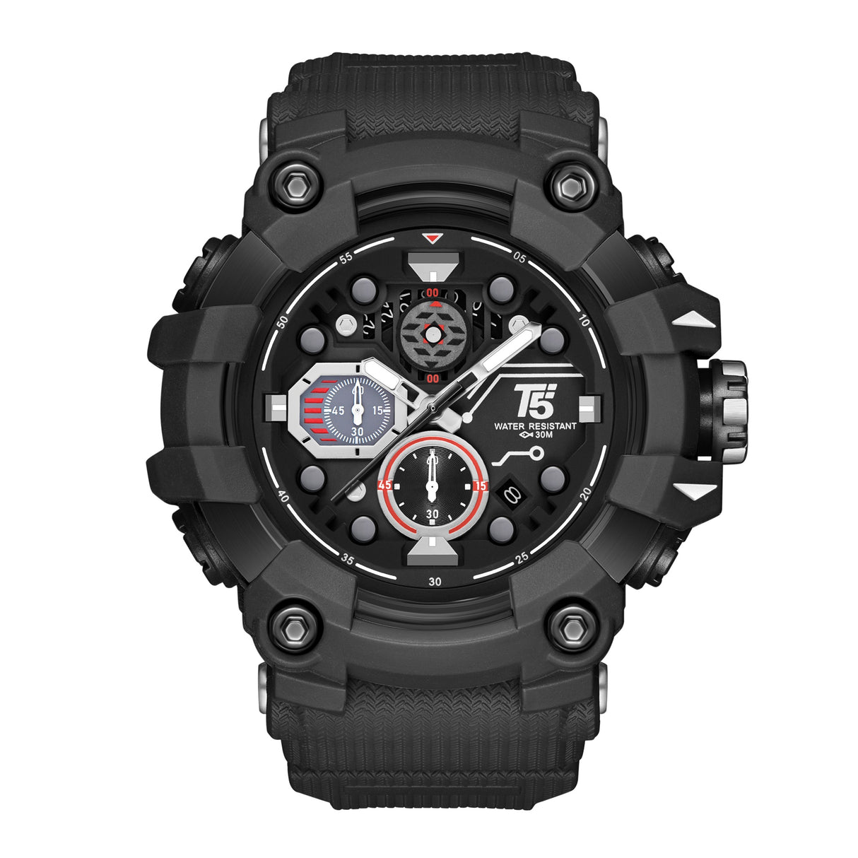 H4011G T5 Reloj para Hombre Pulsera de Caucho Análogo