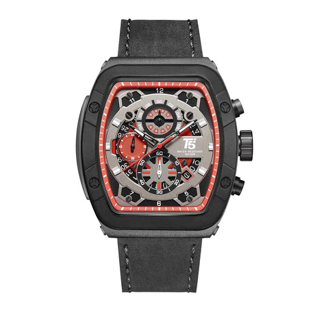 H4016G Reloj T5 para hombre pulsera de cuero