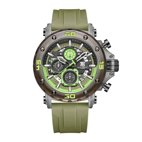 H4043G Reloj T5 para hombre pulsera de caucho