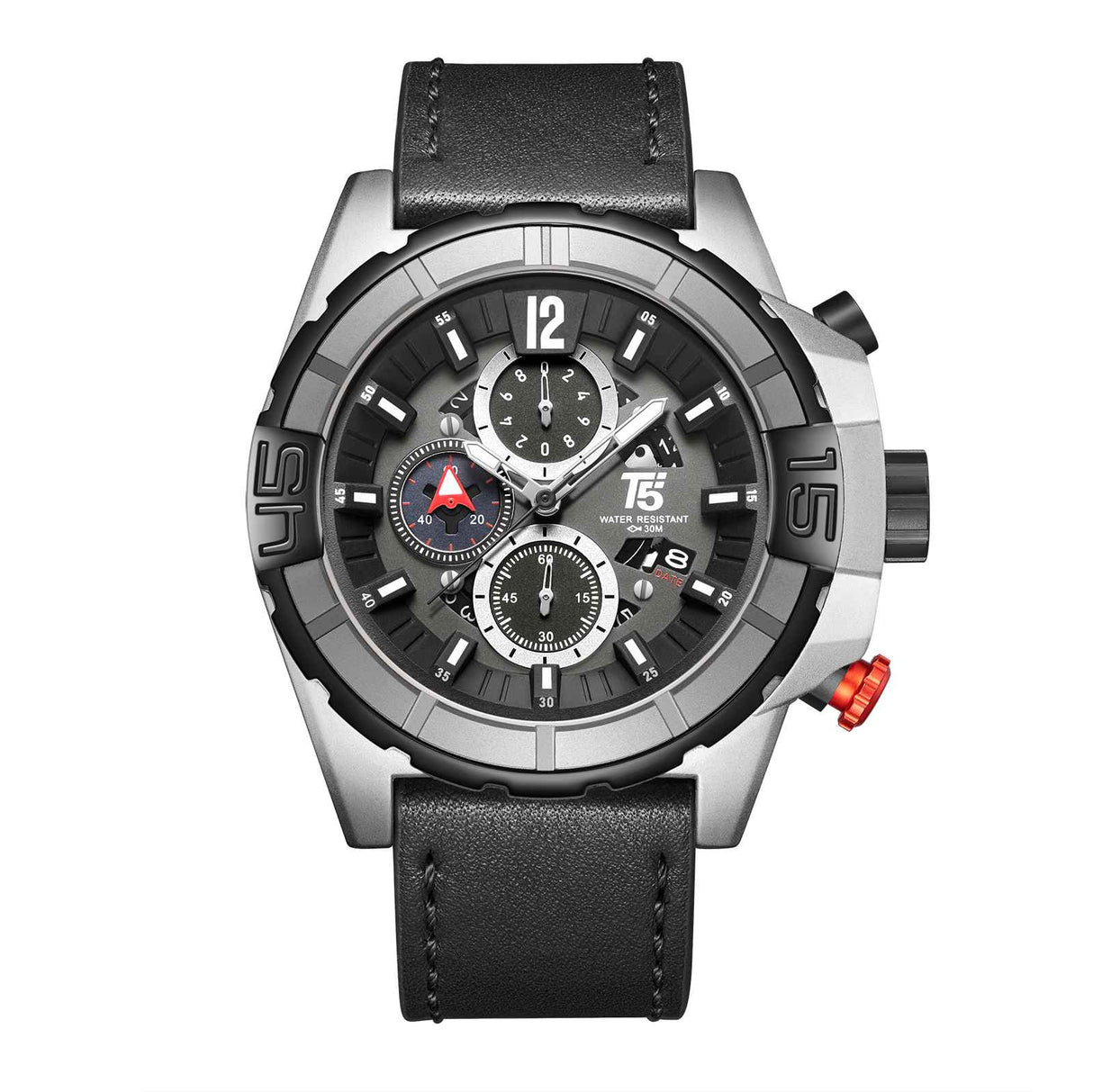 H4047G Reloj T5 para hombre pulsera de cuero