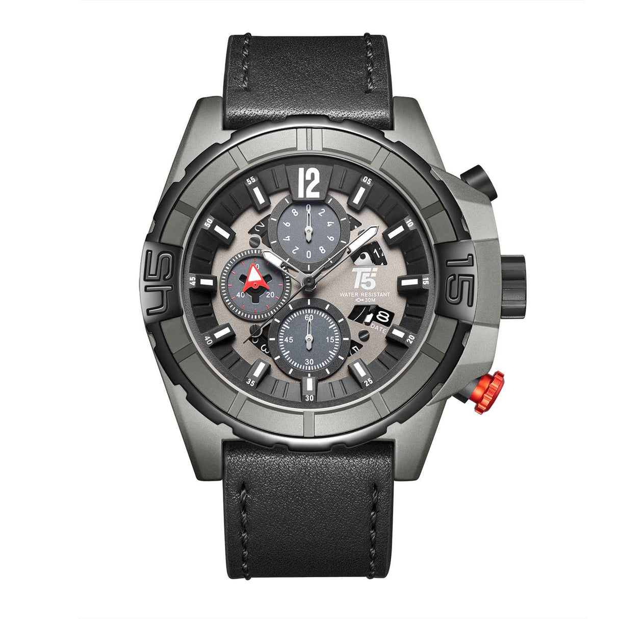 H4047G Reloj T5 para hombre pulsera de cuero