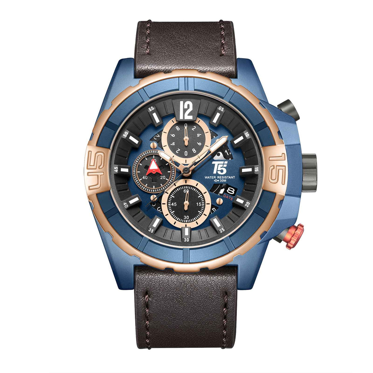 H4047G Reloj T5 para hombre pulsera de cuero