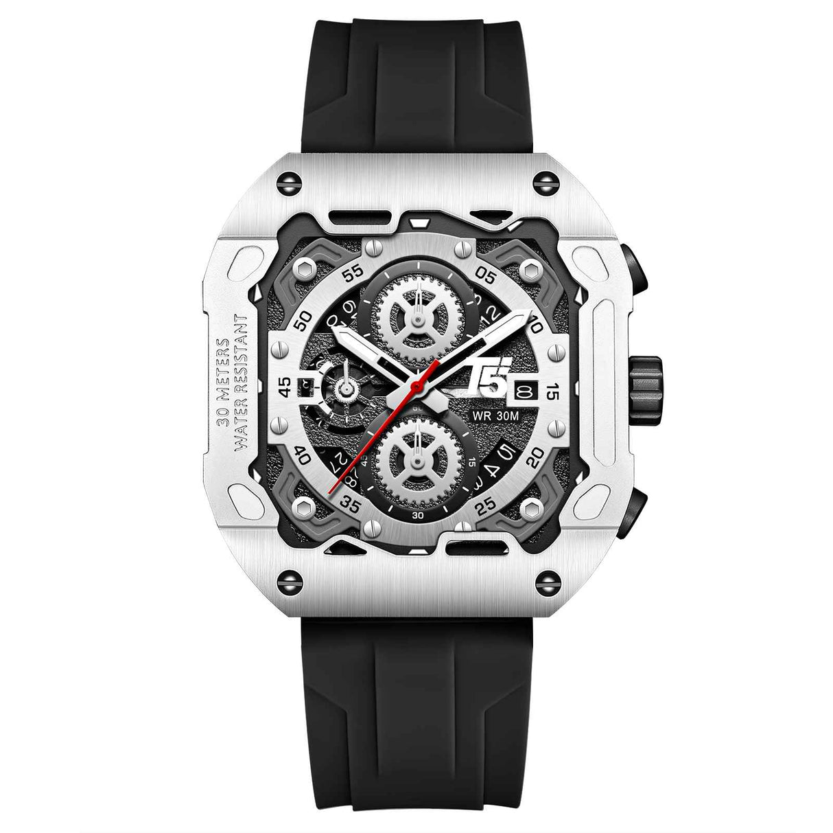 H4087G Reloj T5 para Caballero pulsera de caucho