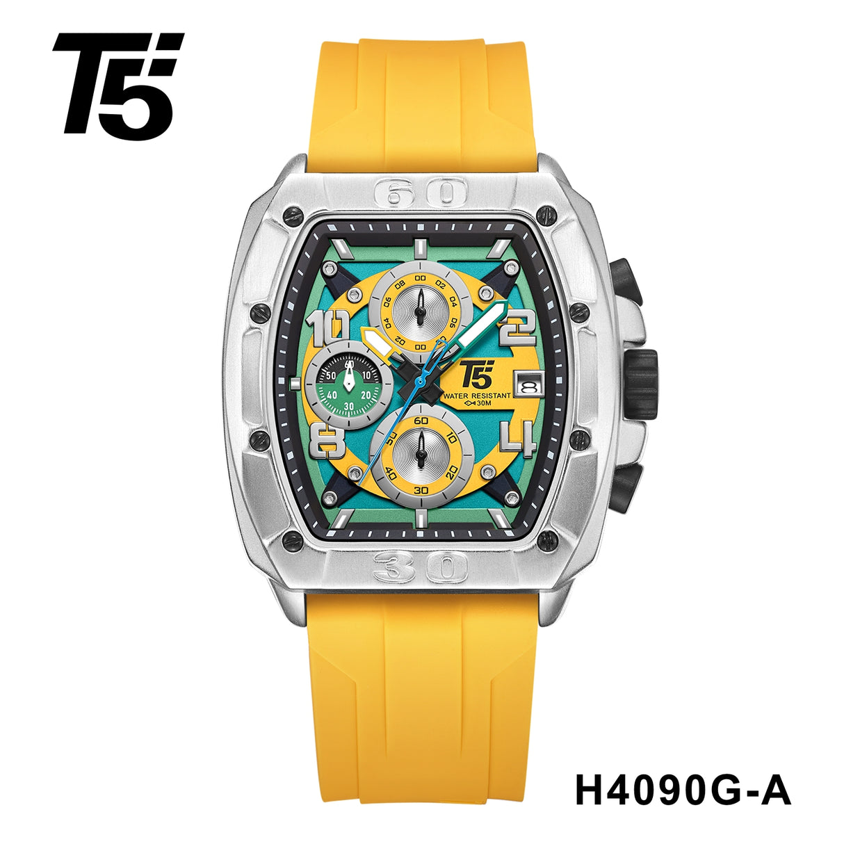 H4090G Reloj t5 para hombre pulsera de resina