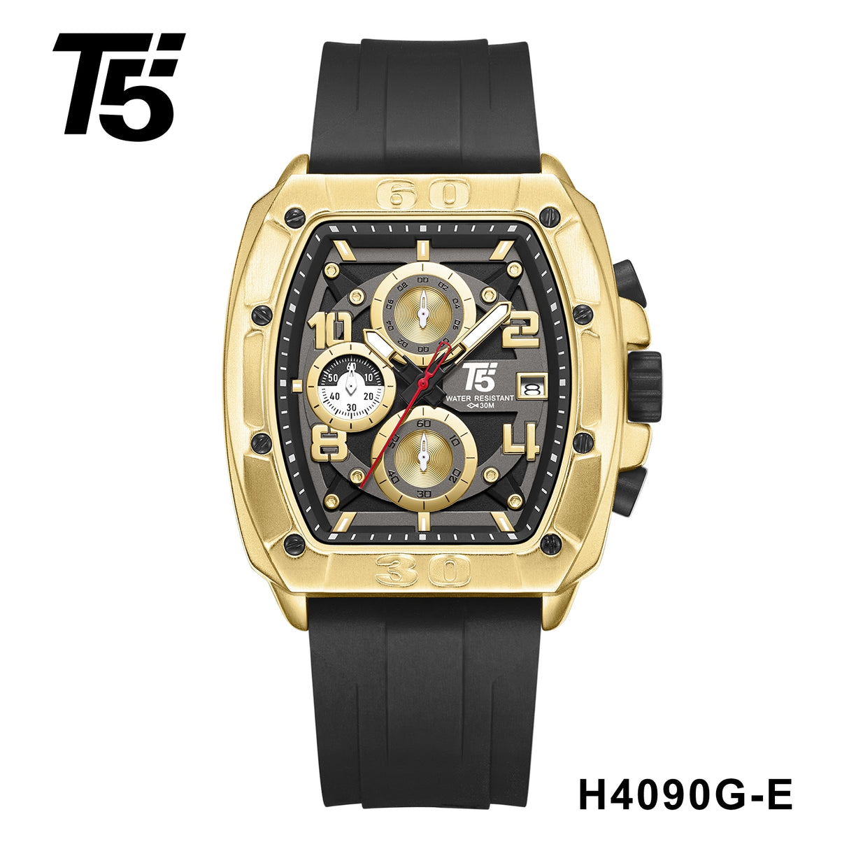 H4090G Reloj t5 para hombre pulsera de resina