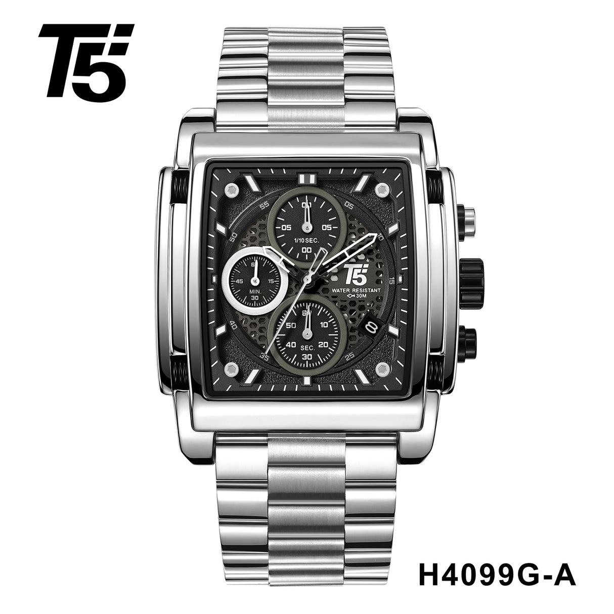 H4099G Reloj T5 para hombre pulsera de metal