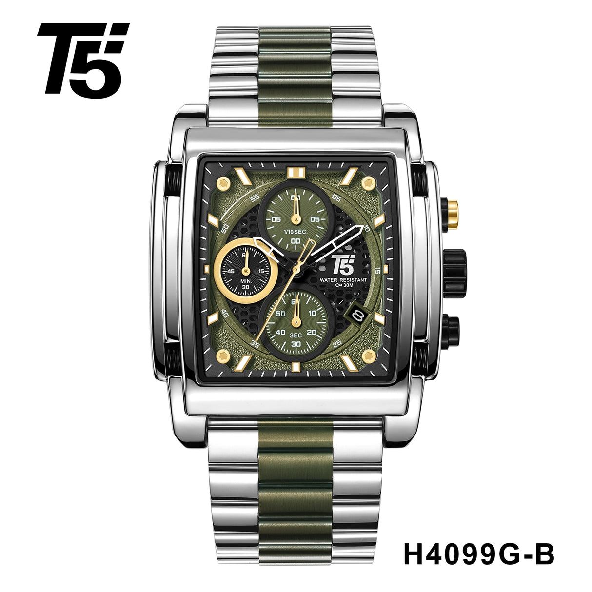 H4099G Reloj T5 para hombre pulsera de metal