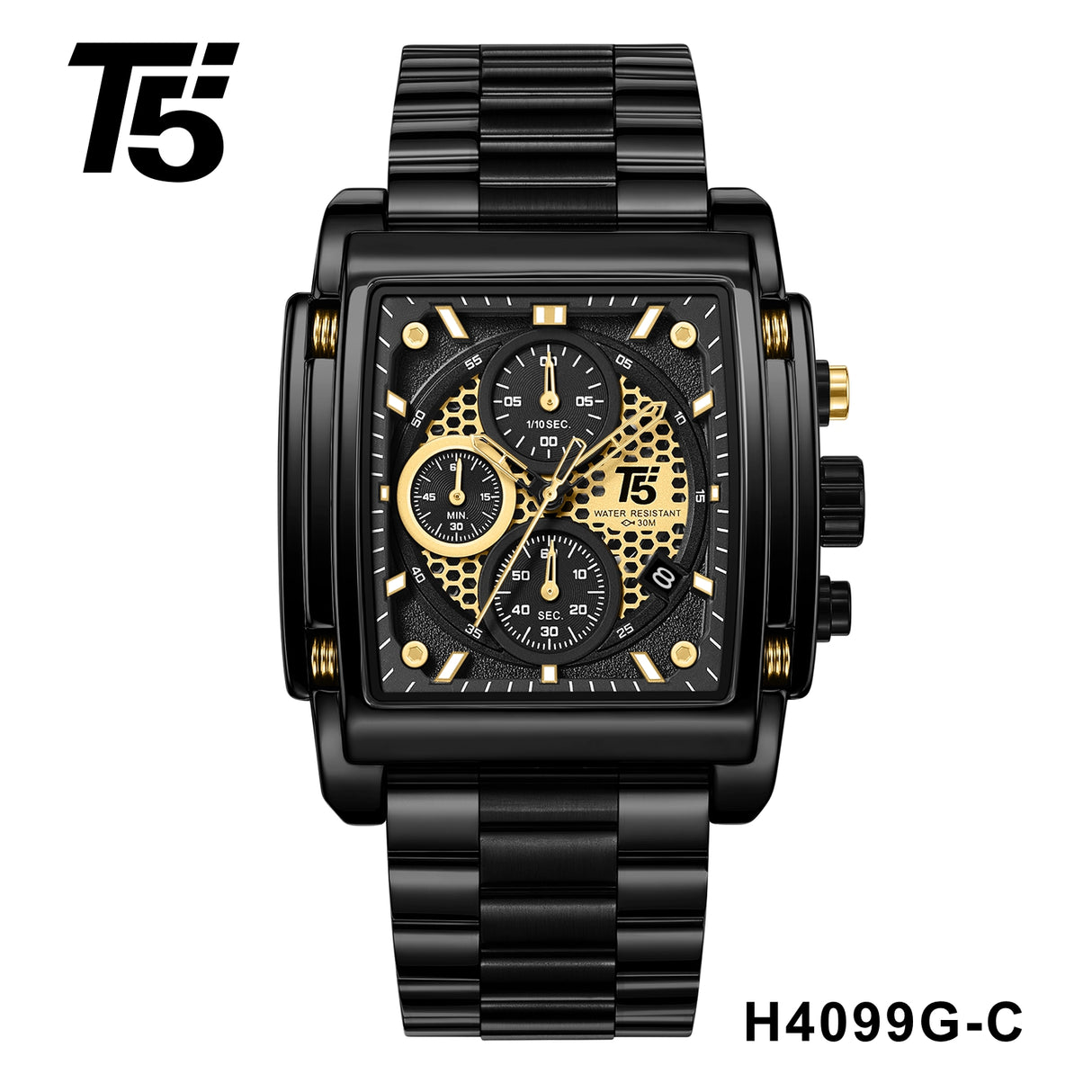 H4099G Reloj T5 para hombre pulsera de metal