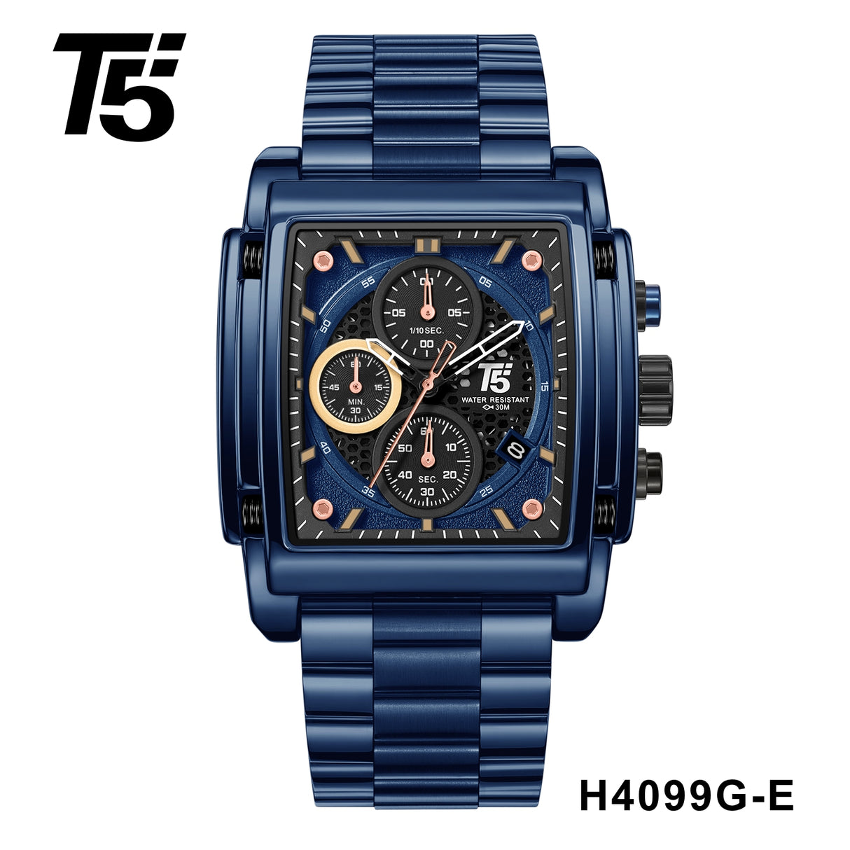 H4099G Reloj T5 para hombre pulsera de metal