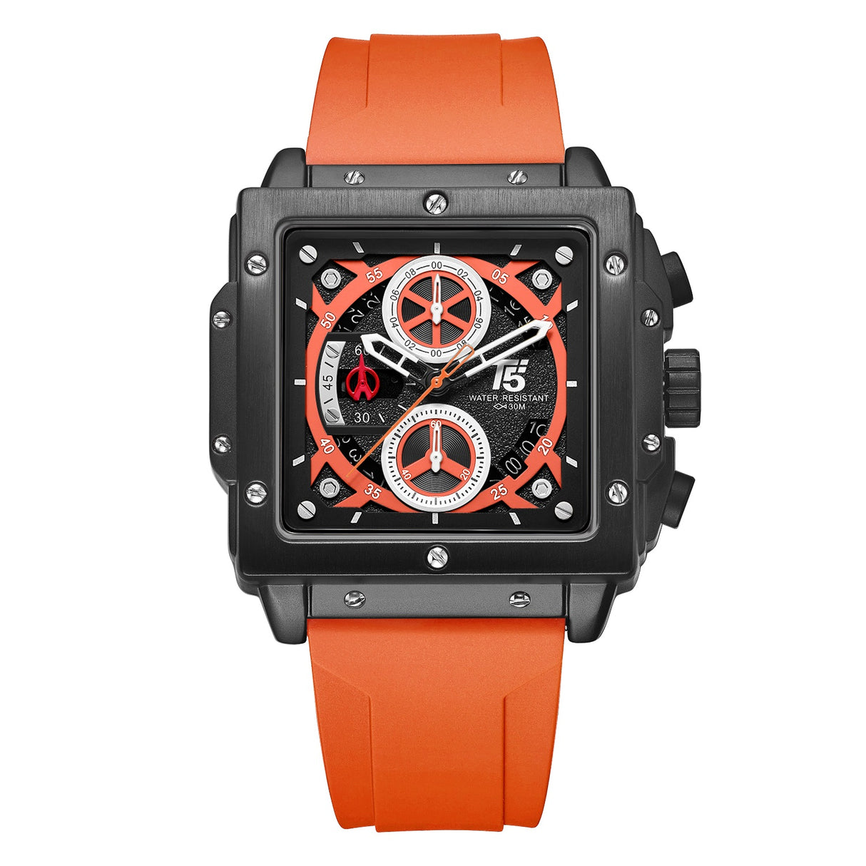 H4137G Reloj T5 para hombre pulsera de caucho