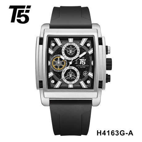 H4163G Reloj T5 para hombre pulsera de caucho