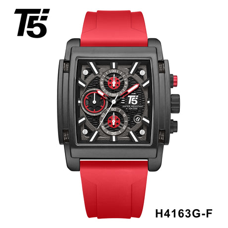 H4163G Reloj T5 para hombre pulsera de caucho