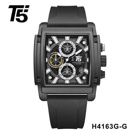 H4163G Reloj T5 para hombre pulsera de caucho