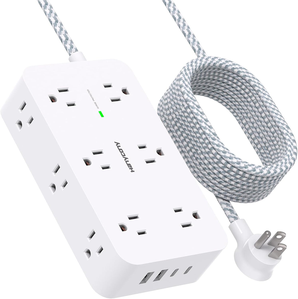 HN12WUC2 Regleta Hanycony Regla de alimentación protectora contra sobretensiones