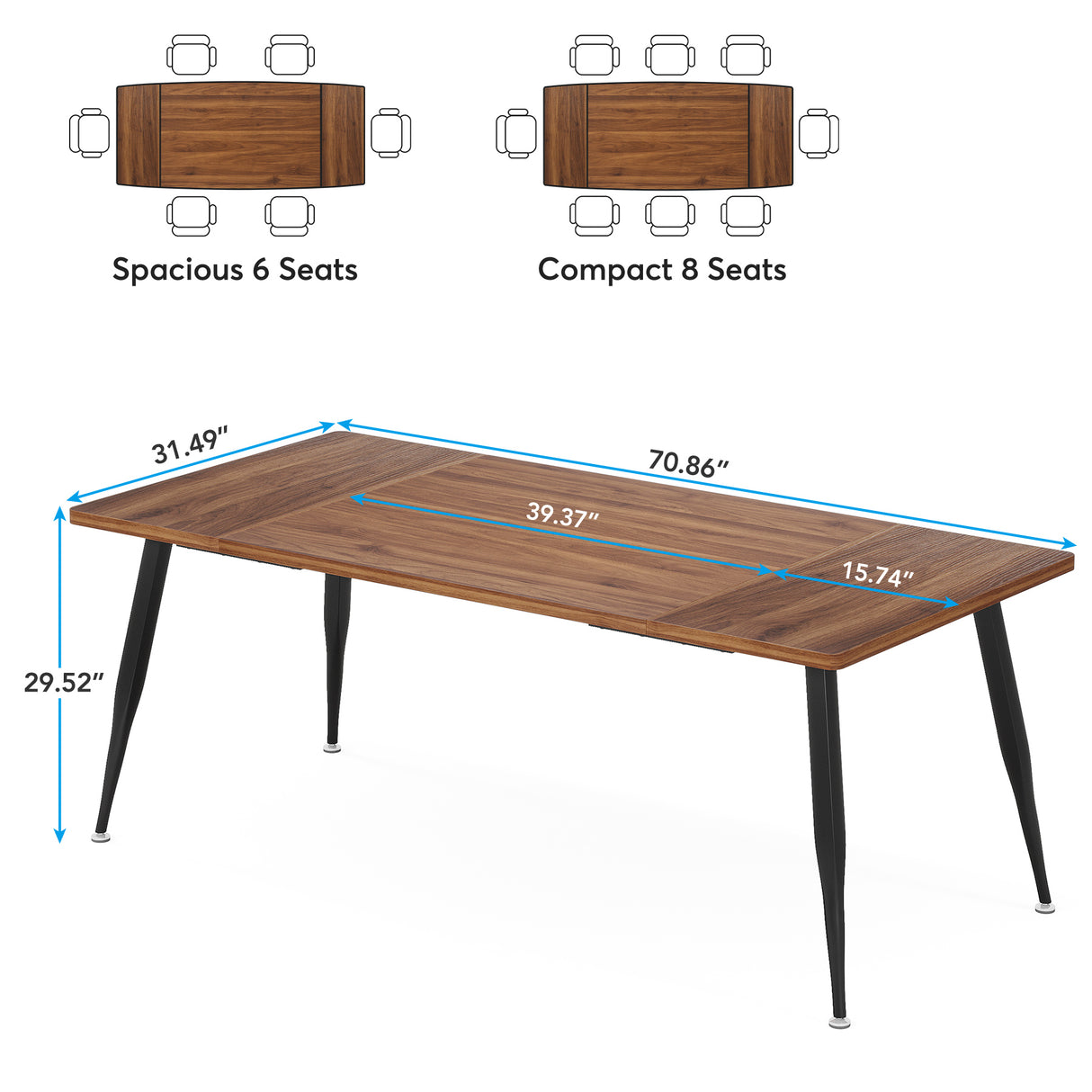 Escritorio mueble marca Tribesigns para oficina y homeoffice HOGA-XK00202