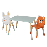 Juego de Mesa y Sillas Infantiles con Diseño de Animales W08G410B