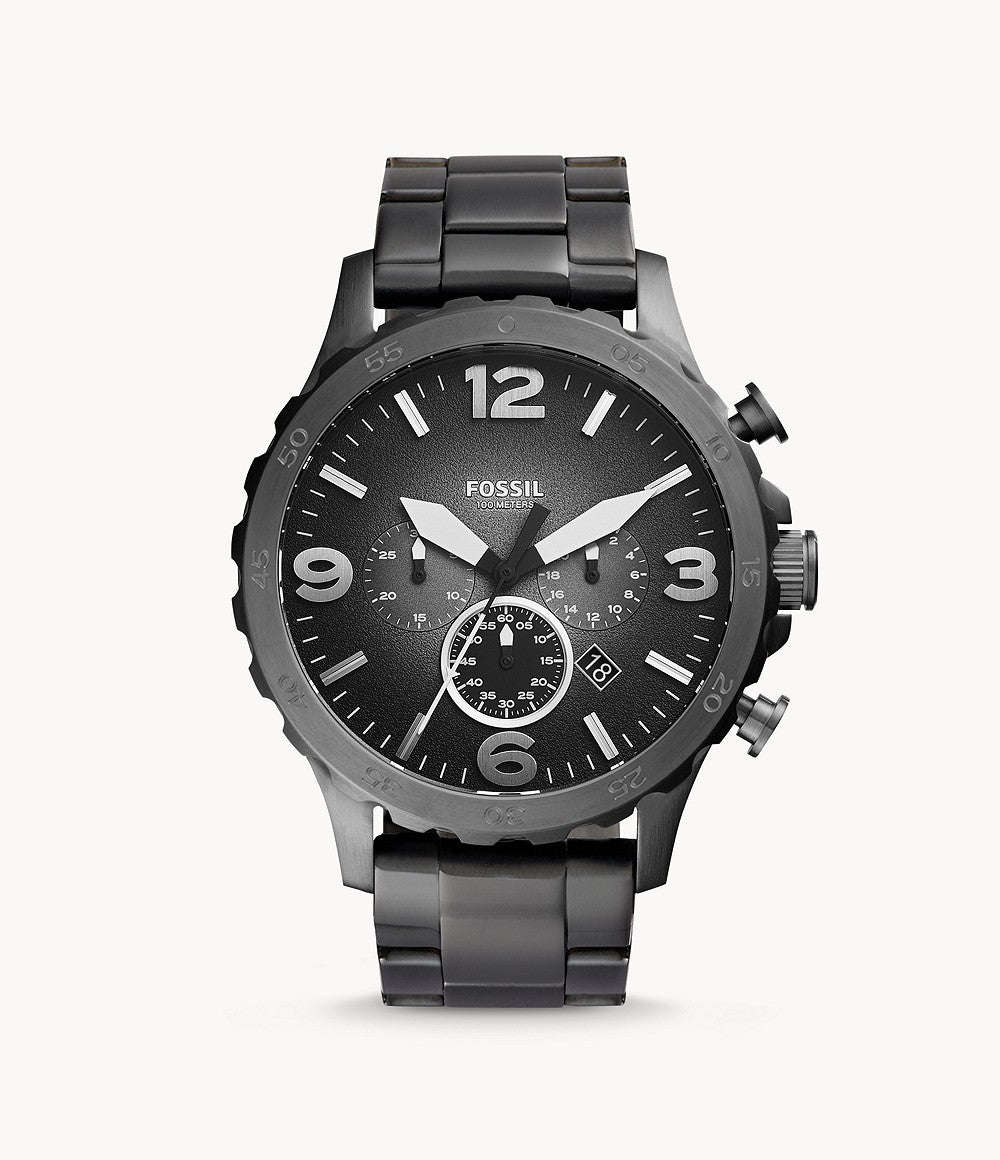 Reloj Fossil Nate de hombre correa de acero inoxidable