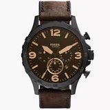 Reloj Fossil Nate de caballero pulsera de piel 50 mm