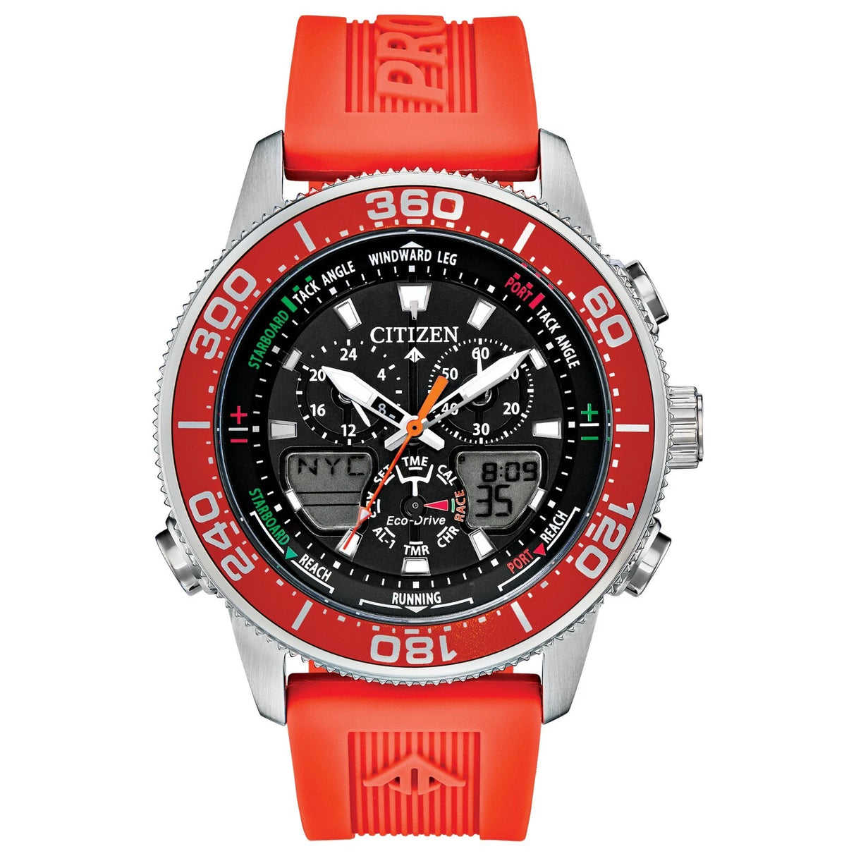 JR4054-00F Reloj Citizen de caballero pulsera de resina 44mm
